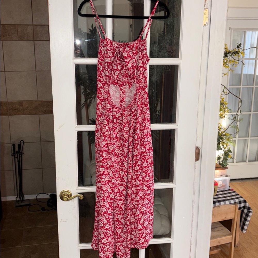 Universal Thread Dark Pink Floral Button-Front Su… - image 8